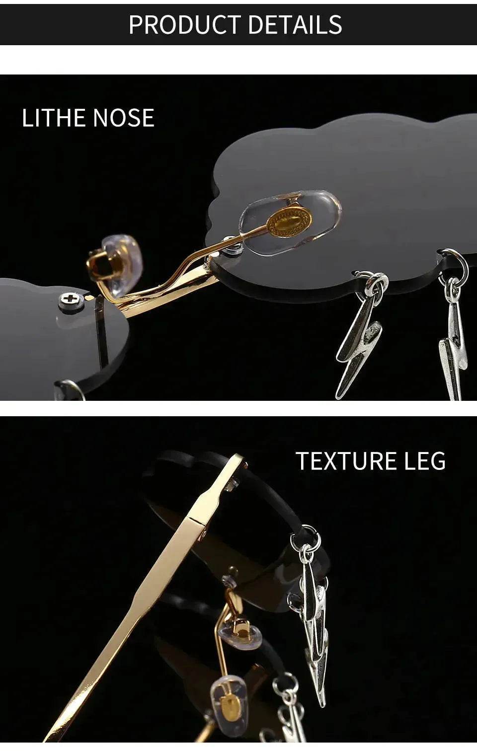 Fashion Trend Cloud Chain Polarized Sunglasses for Women - EX-STOCK Canada