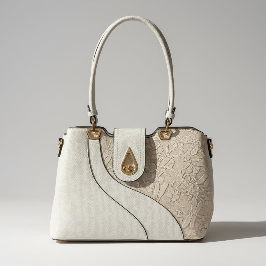 Sac à 2 poignées en simili cuir Temptation Italy avec libellule et fleurs