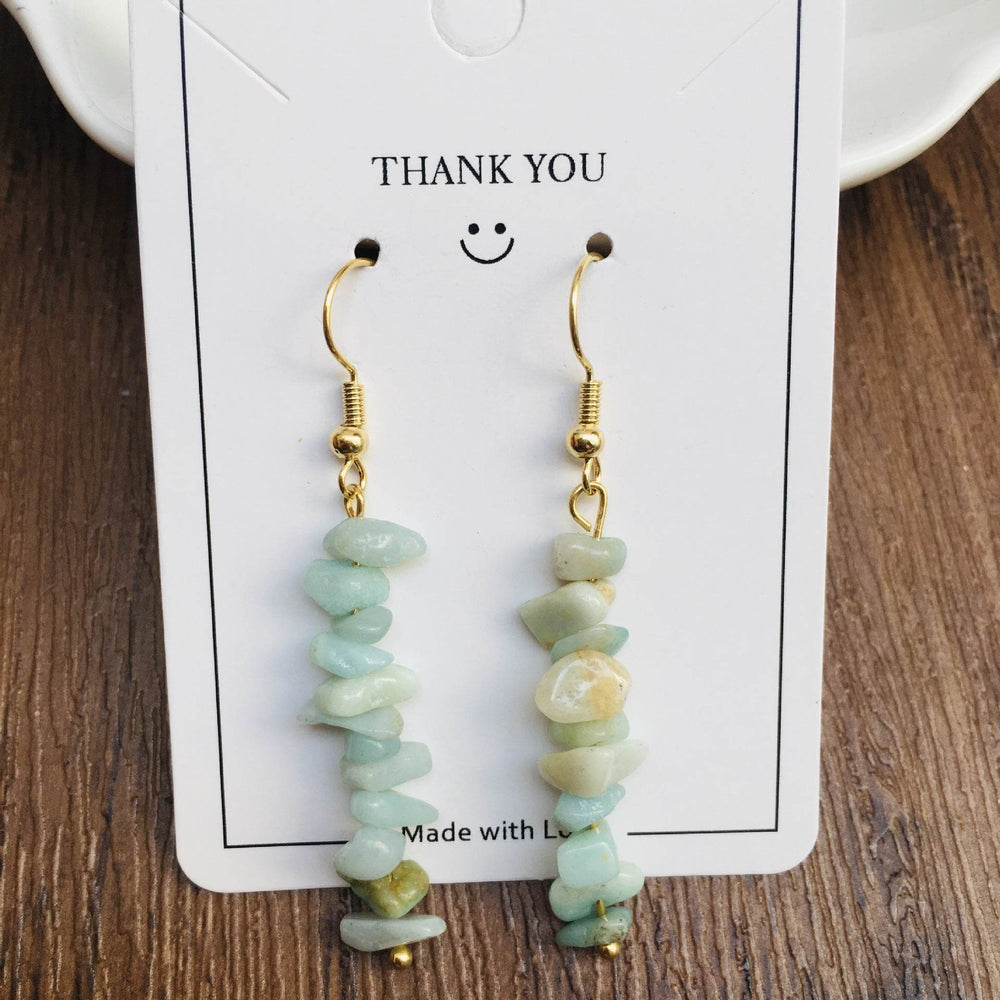 Handmade DIY Natural Crystal Stone Beaded Earrings - EX-STOCK Canada