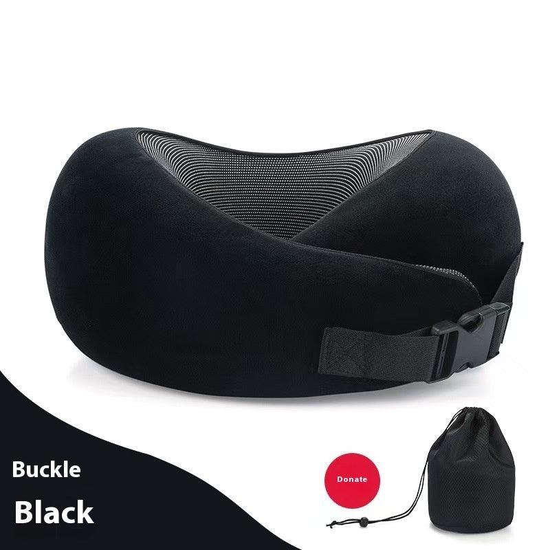 Soft Memory Foam Travel Neck Pillow U Shape Adjustable Support Comfortably Sleeping On Plane Car Office Noon Break - EX-STOCK Canada