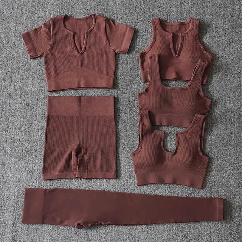 6pcs Yoga Workout Outfit set for women Gym clothes - EX-STOCK Canada