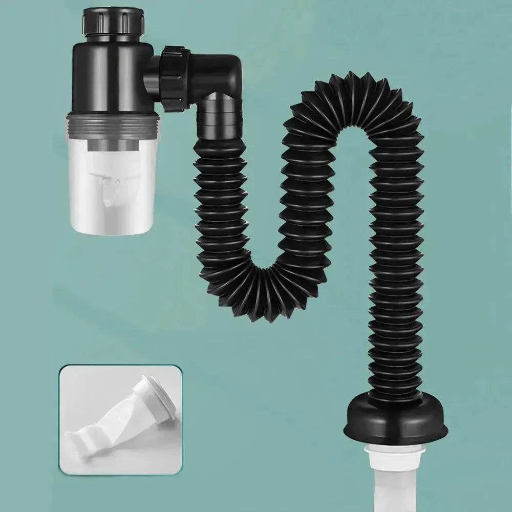 Universal Kitchen Bathroom Sink Drain Pipe Set Retractable Sewer Drainage Water Hose Wash Basin Drainer Plumbing Fittings. - EX-STOCK Canada