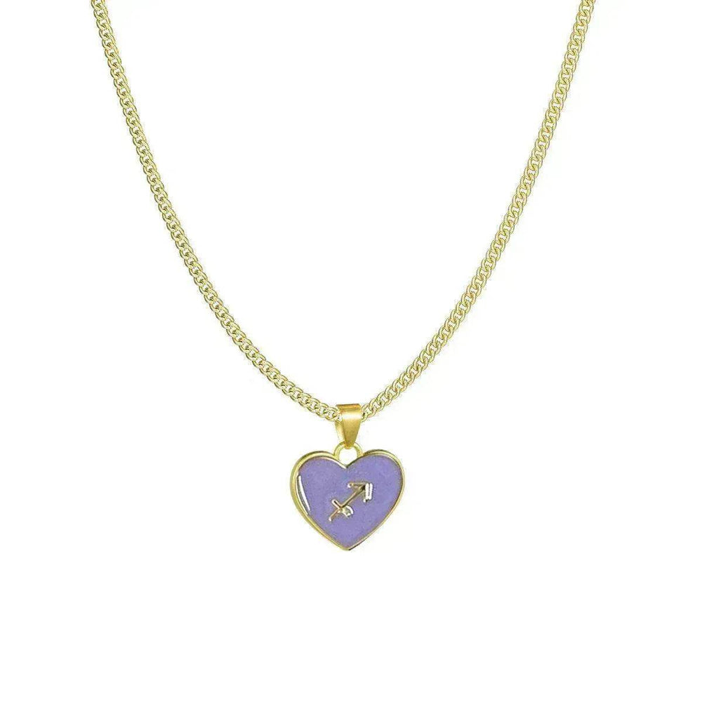 12 Constellation Women's Personalized Heart shaped Clavicle Chain Fashion Necklaces - EX-STOCK Canada