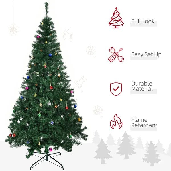 7ft Green Christmas Tree Artificial Xmas Holidays Party With Decoration Ornament EX-STOCK Canada