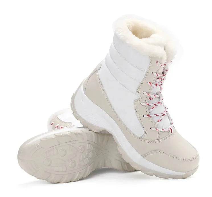 Winter Snow Boots Female High Ankle Waterproof Ladies Cotton Shoes Boots Plus Velvet Shoes - EX-STOCK Canada