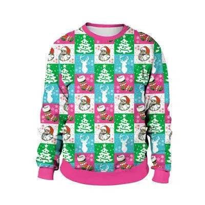 Ugly Christmas Sweater For gift Santa Deer Elf Funny Pullover - EX-STOCK Canada