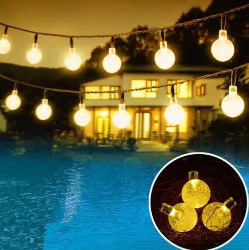 Crystal solar power of the led lamp string lights christmas lights solar garden outdoor decoration for christmas - EX-STOCK Canada