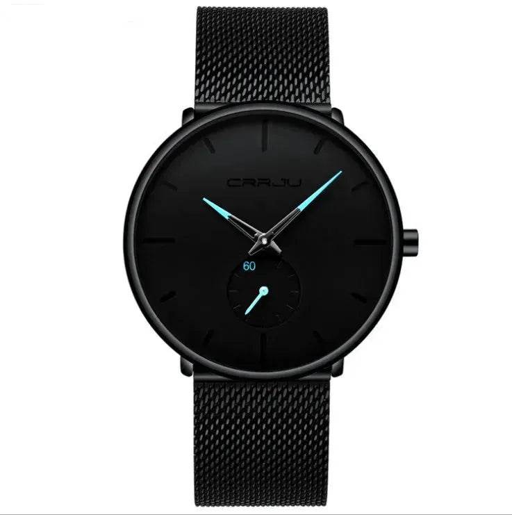 Simple ultra-thin watch round mesh belt watch - EX-STOCK Canada