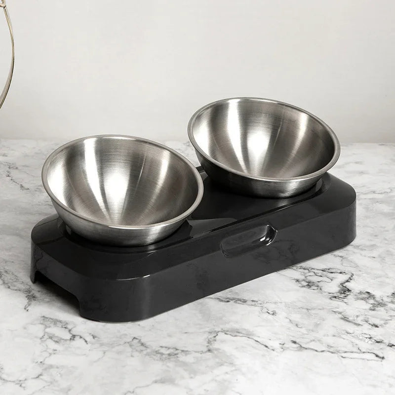 Pet Stainless Steel Bowl Pet Double Night EX-STOCK Canada