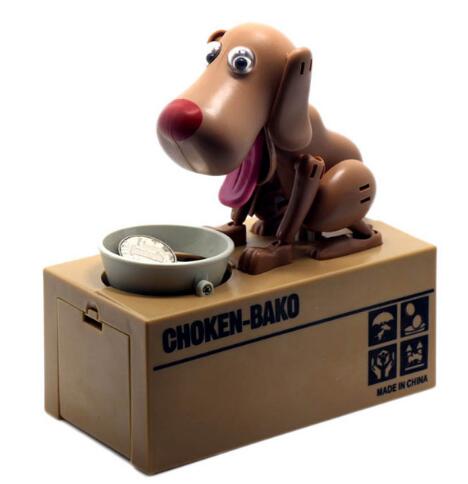 Dog-shaped chicken bako with a bowl on a white background