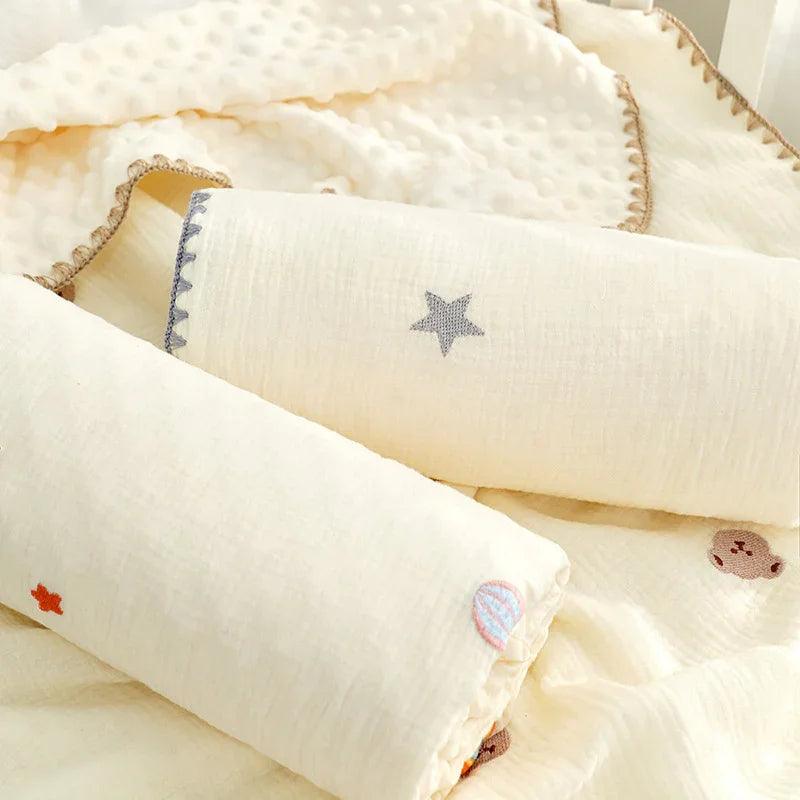 Doudou Blanket Baby Blanket Crepe Newborn Soothing Blanket EX-STOCK Canada