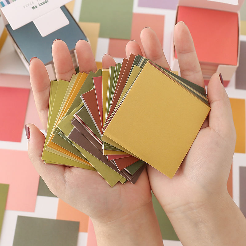 Solid Color Sticky Note Wallet Base Non-sticky Post-it Notes