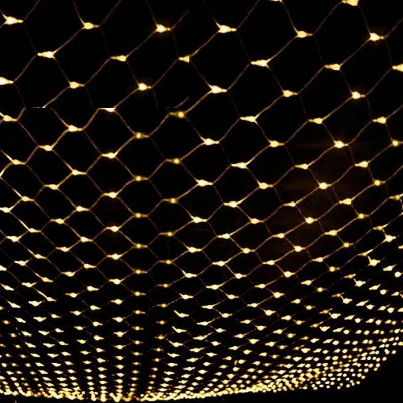 Christmas led lights string lights outdoor waterproof fishnet lights full of stars paved holiday lights wedding ins decorative lights - EX-STOCK Canada