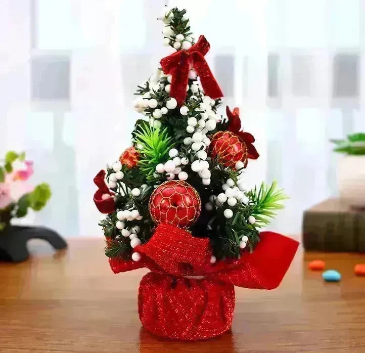 Christmas Ornaments Tree 20cm Mini Christmas Decoration Tree Christmas Day Mall Decoration Desktop Ornaments Small Tree - EX-STOCK CANADA