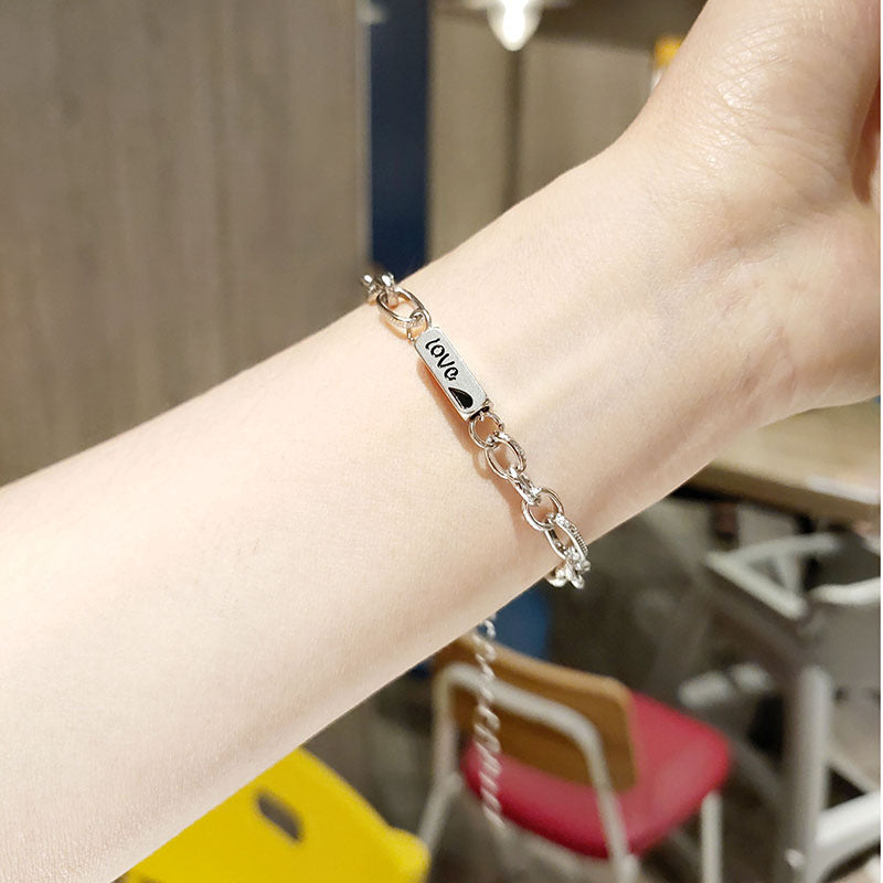 Simple Stainless Steel Sun Moon Love Couple Bracelet - EX-STOCK Canada