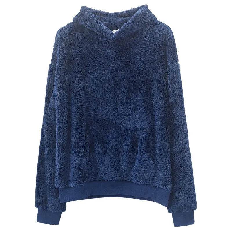 Men Winter New Double-sided Velvet Fleece Pocket Hoodie Sweatshirt Pullover - EX-STOCK Canada