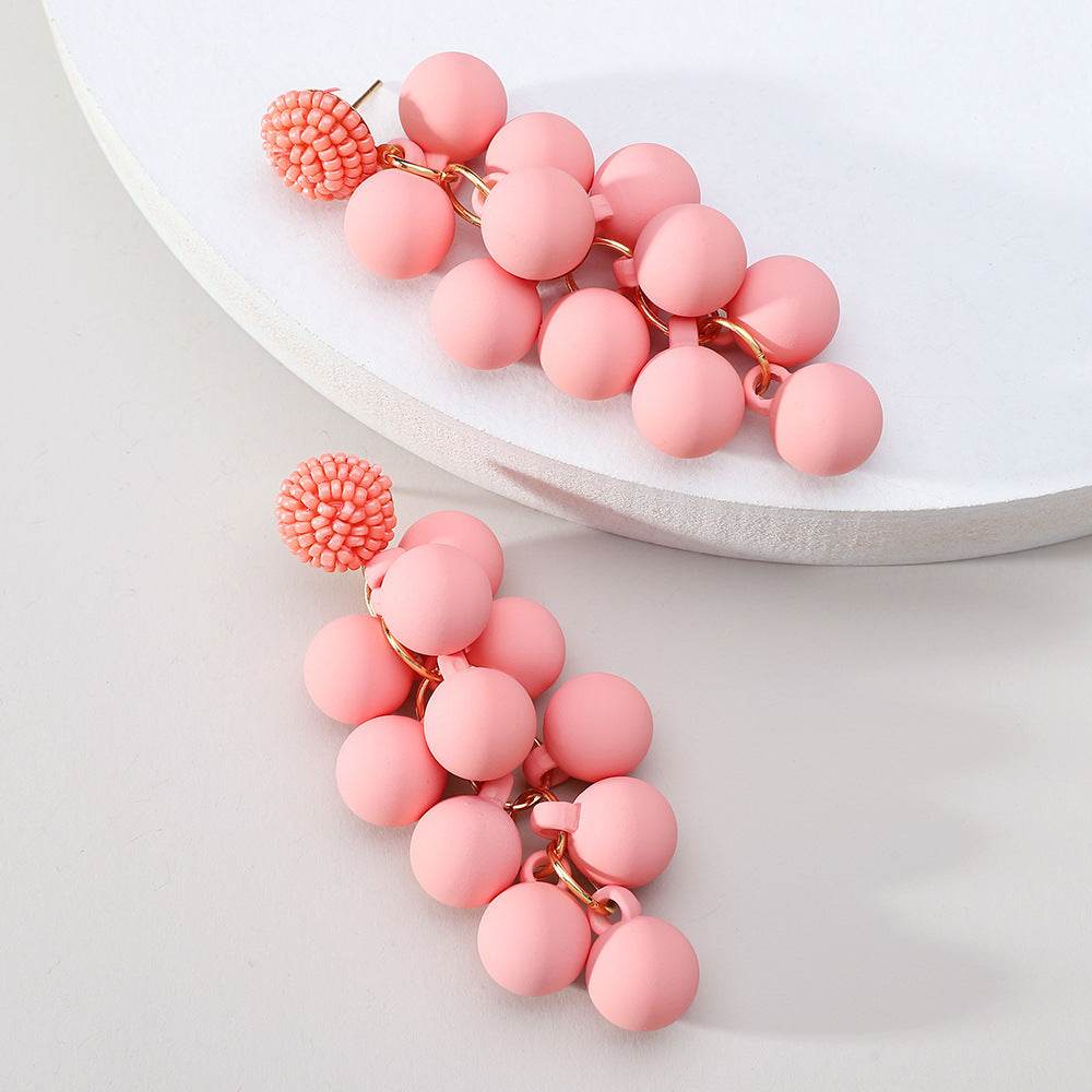 Candy Ball Earrings - Beaded Beach Stud - EX-STOCK Canada