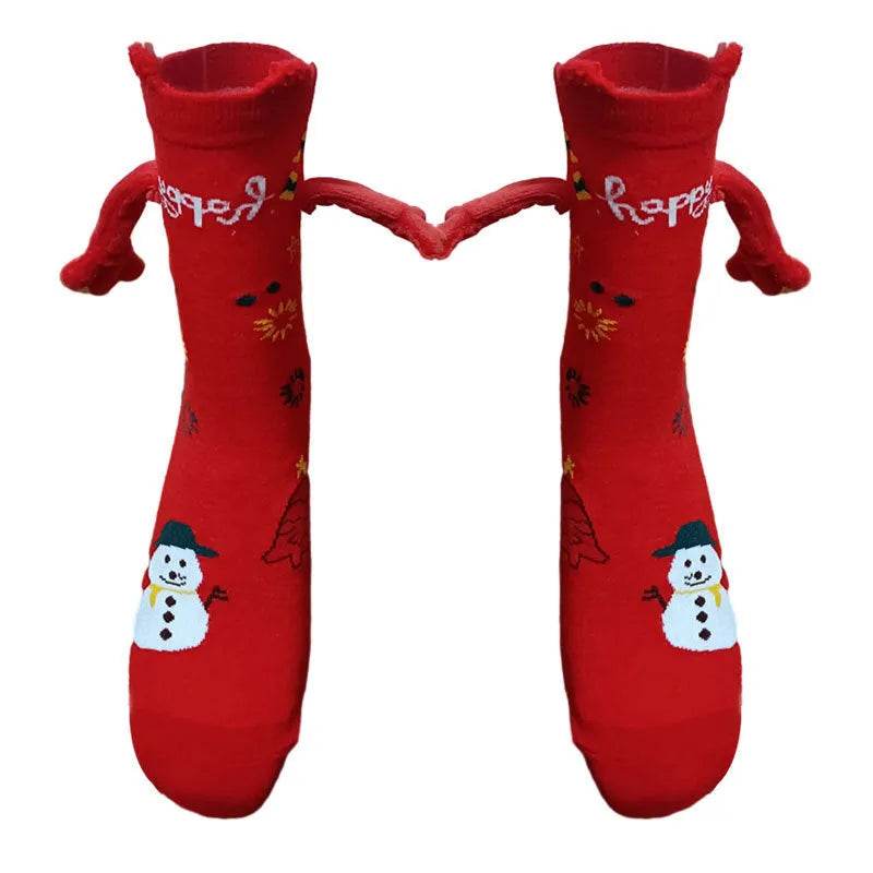 Hand Holding Couple Magnetic Handle Christmas Stockings - EX-STOCK Canada