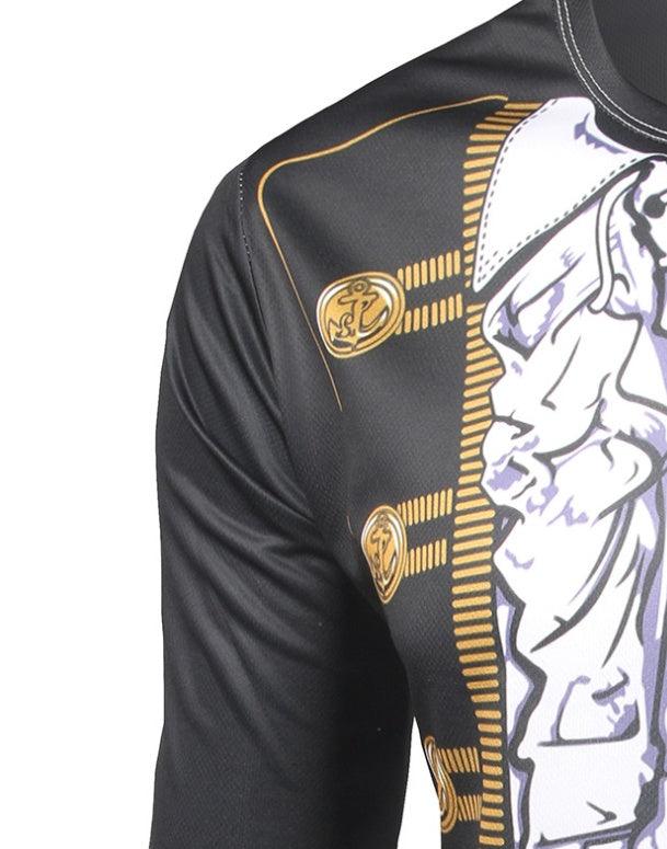 Unisex Pirate Suit Long-Sleeve Compression Rash Guard