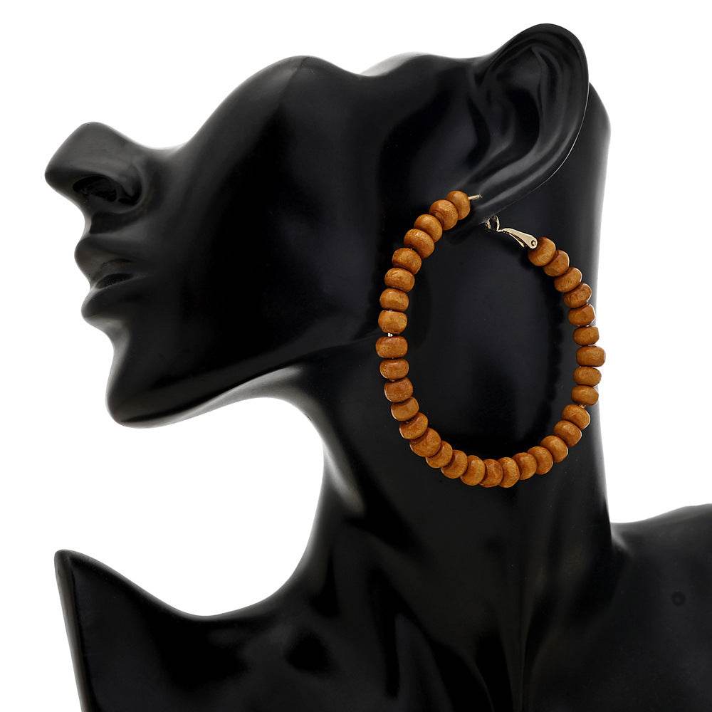 Handmade wooden beaded earrings and earrings - EX-STOCK Canada