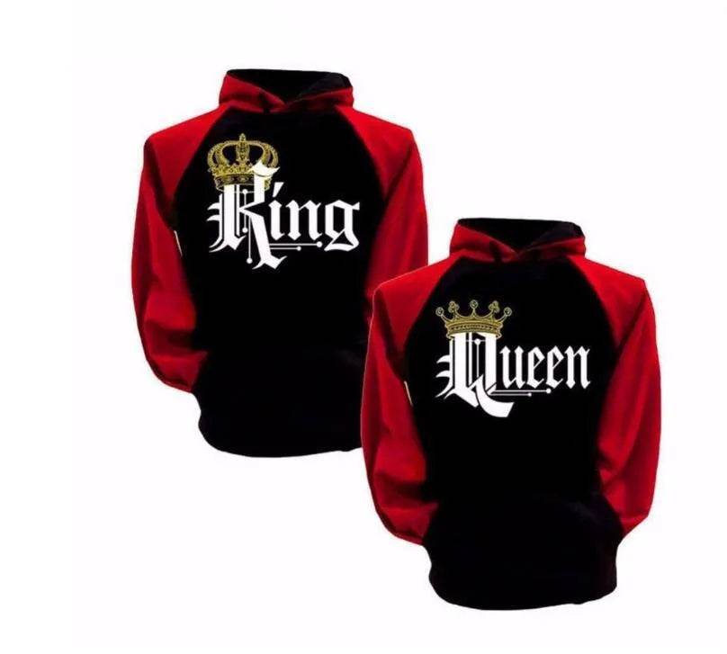 Women KING QUEEN King and Queen Crown Couple Color Block Sweatshirt - EX-STOCK Canada