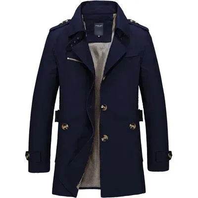 Men's casual jacket mid-length trench coat - EX-STOCK Canada