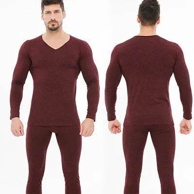 Winter Men's Sleepwear Loungewear Cashmere Long John set - EX-STOCK Canada