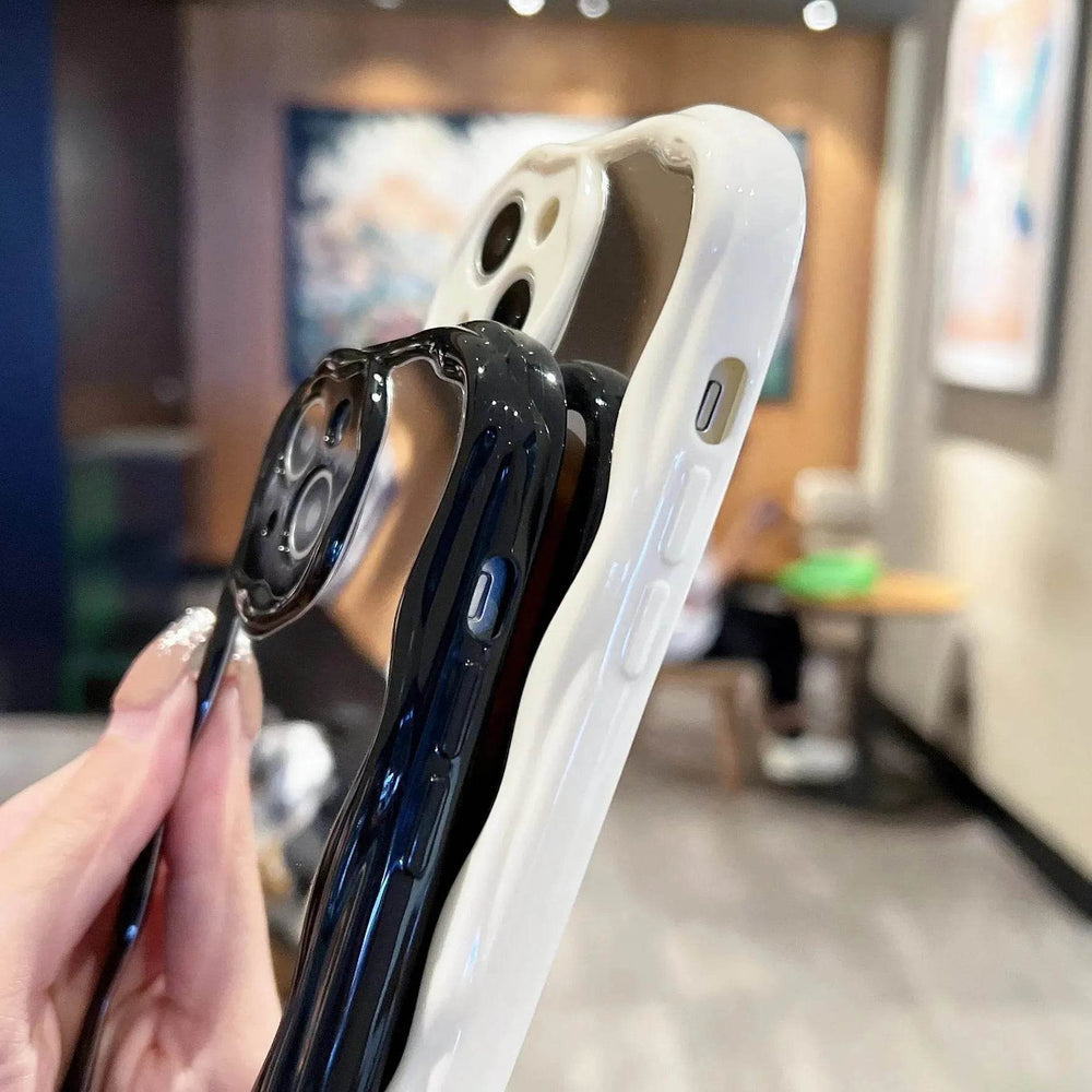 Cream Pattern Mirror Phone Case Drop-resistant Transparent Case - EX-STOCK Canada