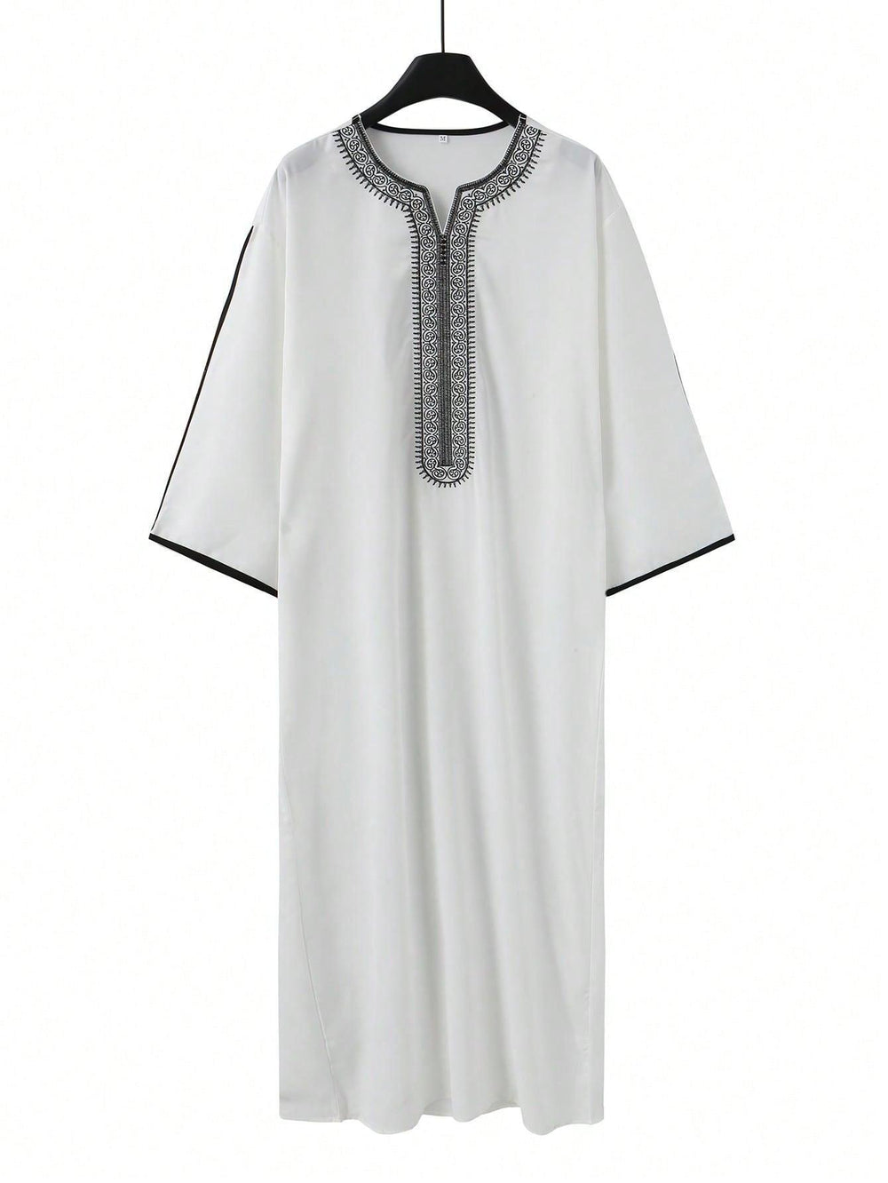 Thobe arabe traditionnel pour hommes, robe longue musulmane style moyen-oriental