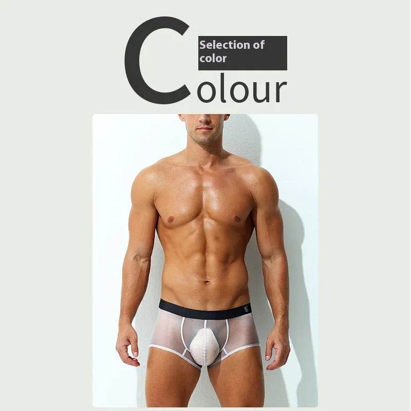 Underwear Men's Boxers Brief Ultra-thin Transparent Ice Silk Low Waist - EX-STOCK Canada