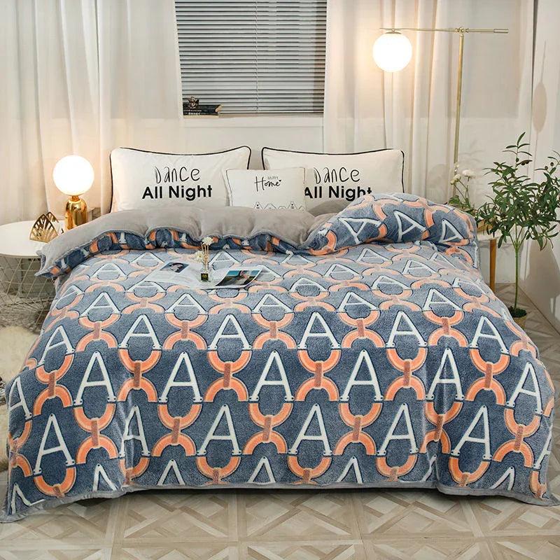 Plush Thick Snowflake Duvet Cover Single Piece Flannel EX-STOCK Canada