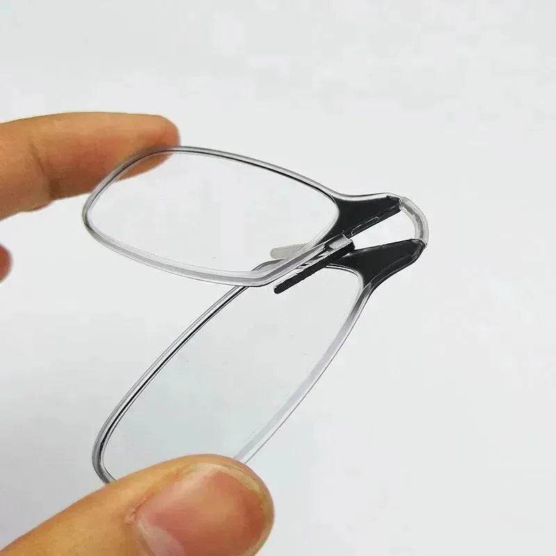 Mini Nose Clip On Portable Reading Glasses Men For Women Rimless Portable Magnifying Presbyopic Glasses Eyewear Ladies - EX-STOCK Canada