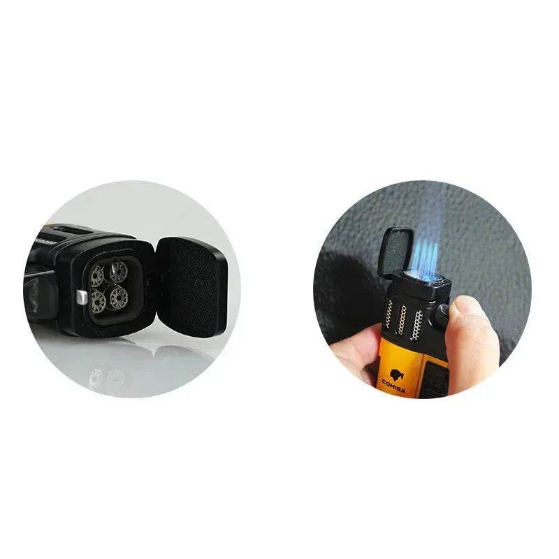 COHBA Portable Cigar Lighter 4 Rushes High Firepower - EX-STOCK Canada
