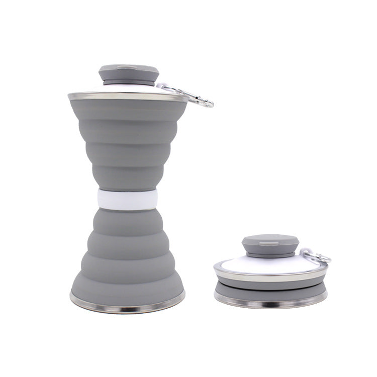 Bouteille d'eau en silicone de 500ML, pliable, étanche, portable, pour sportifs, voyage, randonnée, réutilisable, gadgets de cuisine
