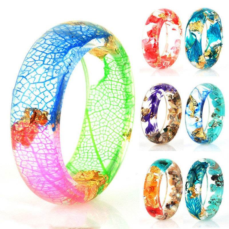 Dried flower resin ring - EX-STOCK Canada