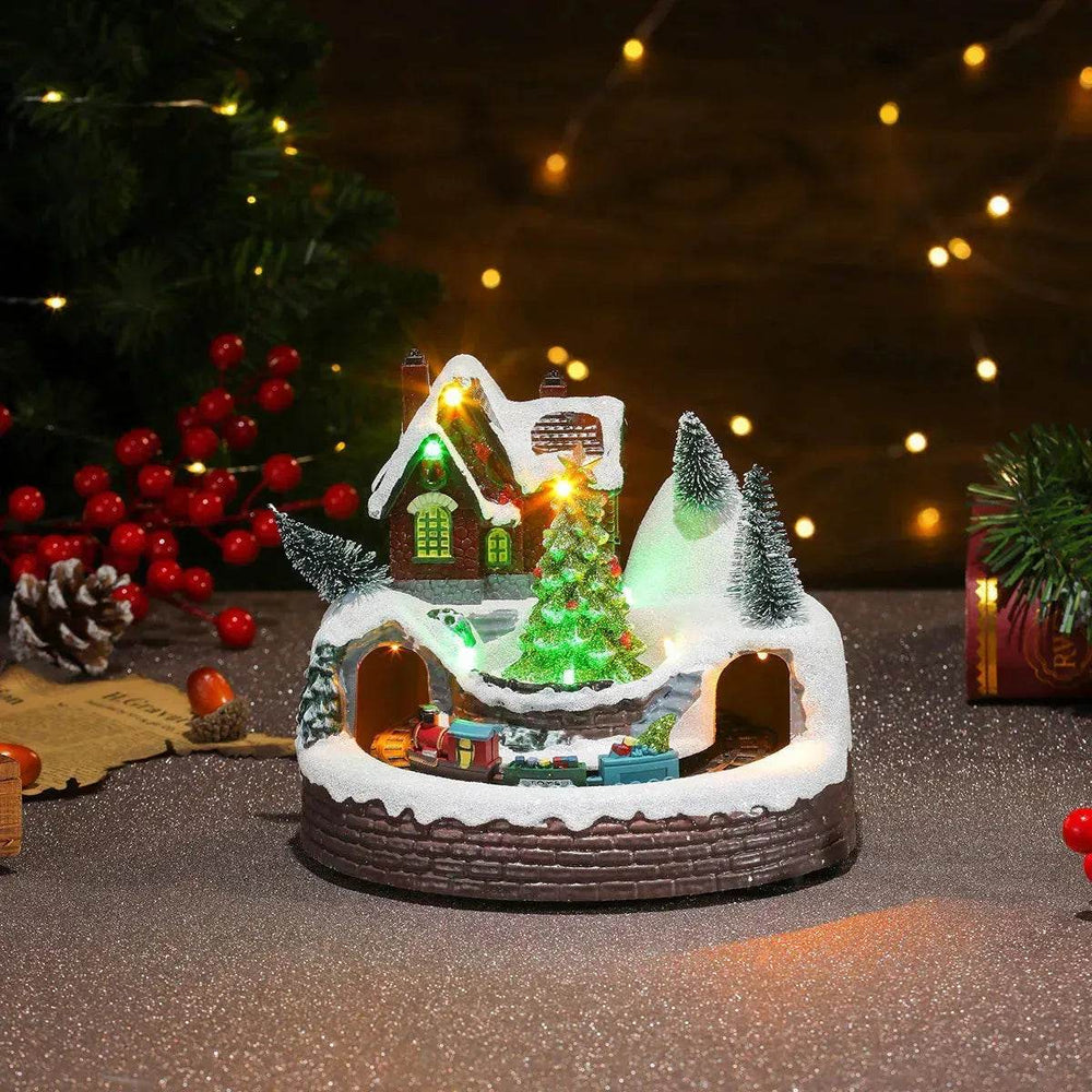 Christmas Rotating Resin Luminous Music Box Ornaments - EX-STOCK Canada