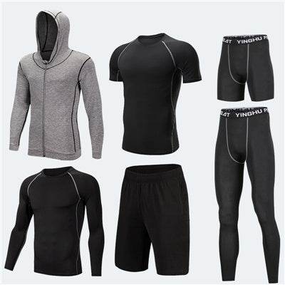 Compression Sport Fitness Workout Gym Outfit 7pcs set for men - EX-STOCK Canada
