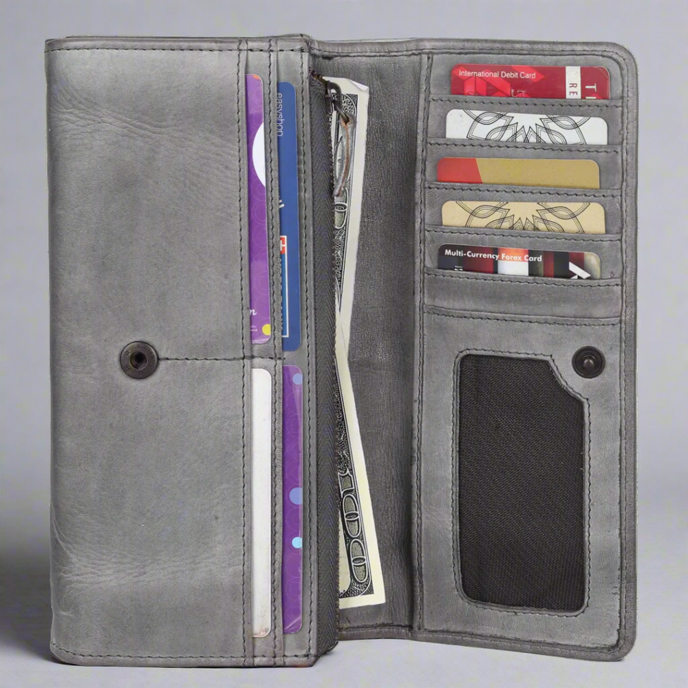 Cartera de cuero tipo clutch para mujer de METEX-STOCK Canada