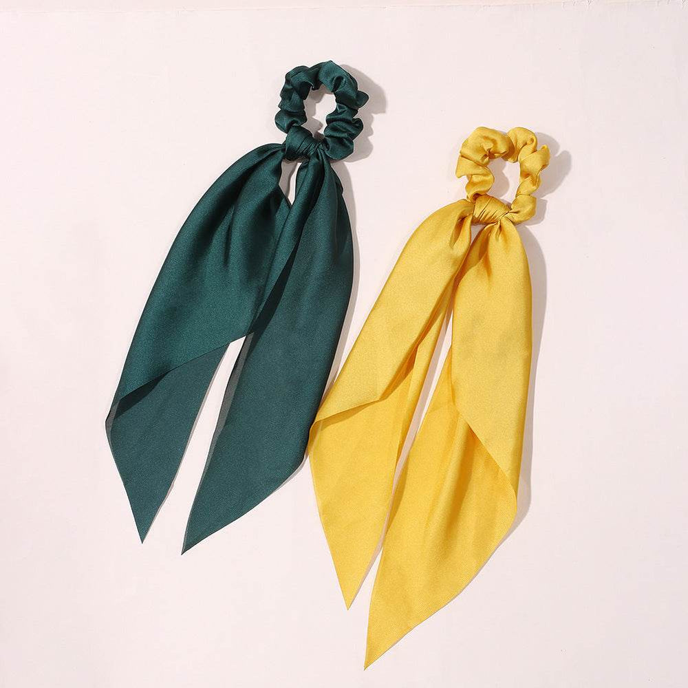 Cute Hair Silk Bow Scrunchie Vintage Satin Scarf Scrunchie - EX-STOCK Canada
