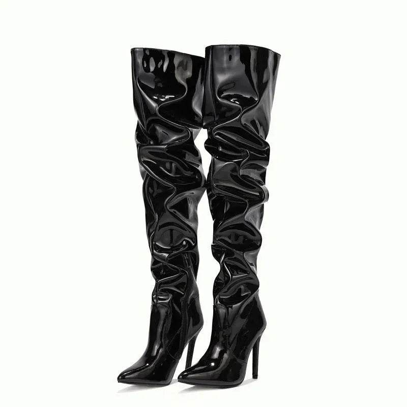 Knee High Long Boots Women Fashion Super High Heel Party Shoes - EX-STOCK CANADA