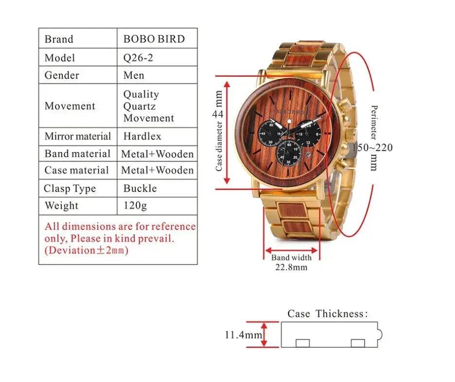 Luxury Wooden Watch - EX-STOCK Canada
