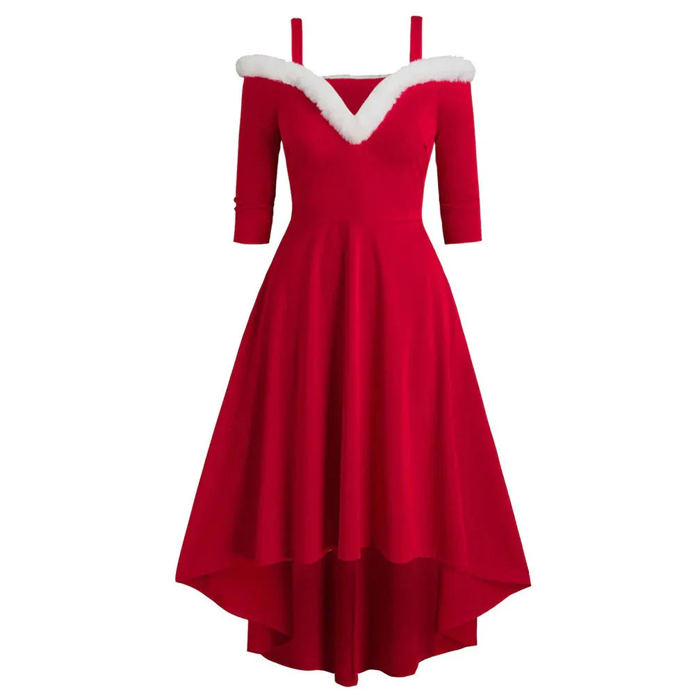 Women's Deep V Strapless Swing Dress EX-STOCK Canada