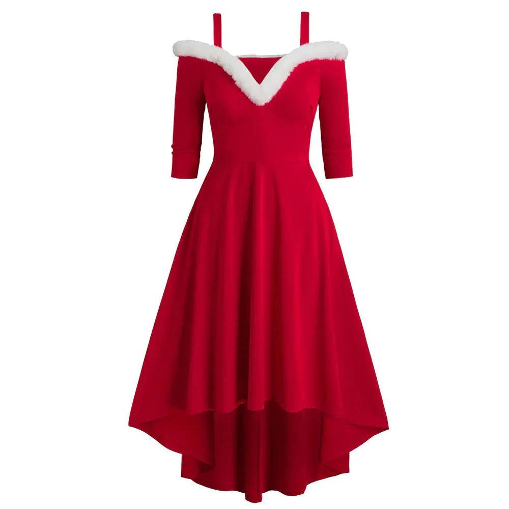 Women's Deep V Strapless Swing Dress EX-STOCK Canada