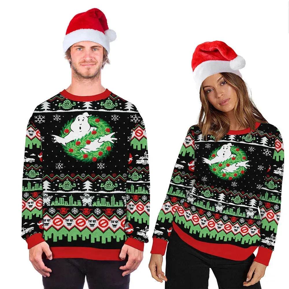 Ugly Funny Christmas print Knit Couple sweater - EX-STOCK Canada