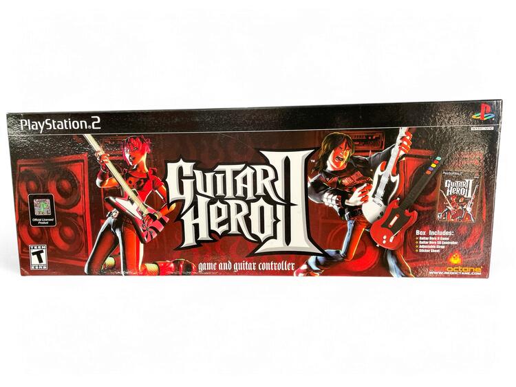 Guitar Hero II - PlayStation 2 Wired Red Gibson Bundle