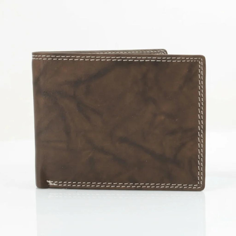 Men's Oil Pull Up Top Flap Bifold Wallet EX-STOCK Canada