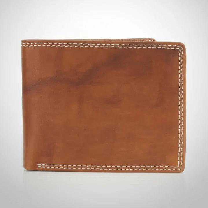 Men's Oil Pull Up Top Flap Bifold Wallet EX-STOCK Canada