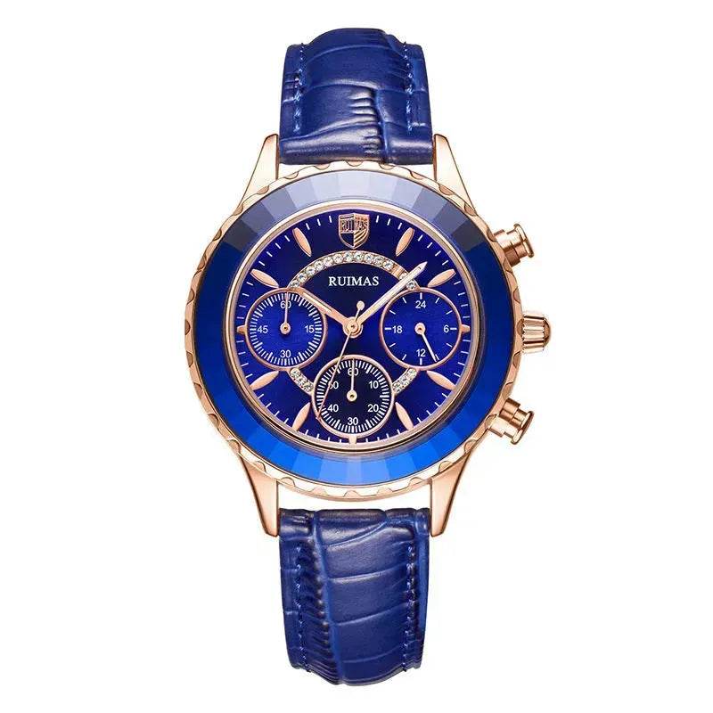 Leather Waterproof quartz watch - EX-STOCK Canada