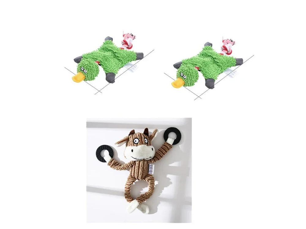 Haustierspielzeug Esel-Form Corduroy Kau-Spielzeug für Hunde Welpe Quietschendes Plüschspielzeug Knochen Molaren Hundespielzeug Haustiertraining HundEX-STOCK Canada