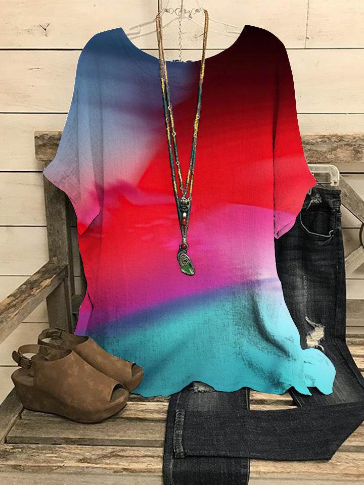 Summer Loose blouse Round Neck Short Sleeve Cotton And Linen Top For Women - EX-STOCK Canada